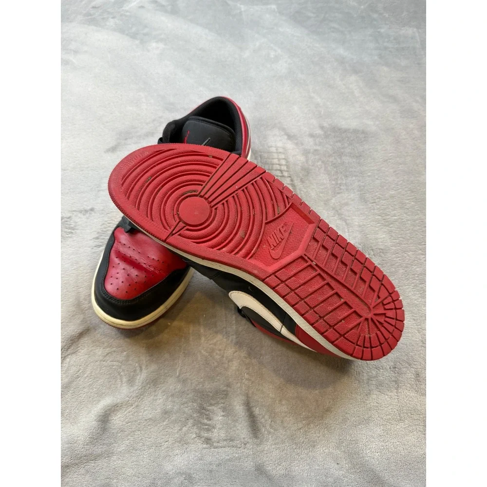 Nike Air Jordan 1 low Men's 13 Alternate Bred Toe‎ White Black Red - 553558-066
